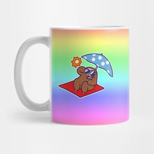 Summer Sloth Gradient Pastel Rainbow Mug